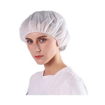 谋福 无纺布网帽，一次性帽子工作帽，男女头套，208白色（标准款20g），100只装