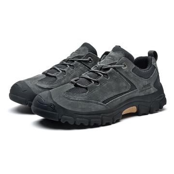 吉普 户外登山鞋男防滑减震运动鞋，灰色，P131091260-42码 售卖规格：1双