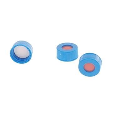 CNW 兼容Agilent的9mm 蓝色开孔拧盖、含PTFE/橡胶隔垫，Bond，VEAP-5394-09FRB-1000 1000/袋 售卖规格：1袋