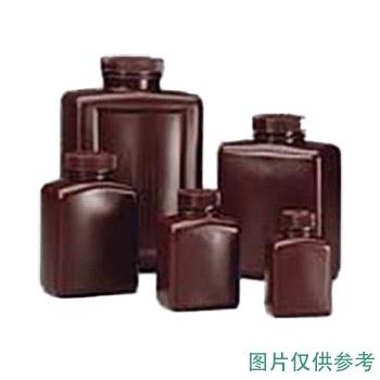 CNW 琥珀色矩形瓶，琥珀色高密度聚乙烯；琥珀色PP螺旋盖，250mL容量，SGEQ-1221250-1 售卖规格：1个