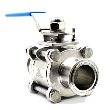 锐阁 316L卫生级快装三片式全包球阀，Q81F-16RL,Φ19-卡盘50.5 售卖规格：1个