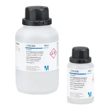 默克/MERCK 锂标准液，1.70223.0100 LiNO₃ in HNO₃ 0.5 mol/l 1000 mg/l Li Certipur®，100ml 售卖规格：1瓶