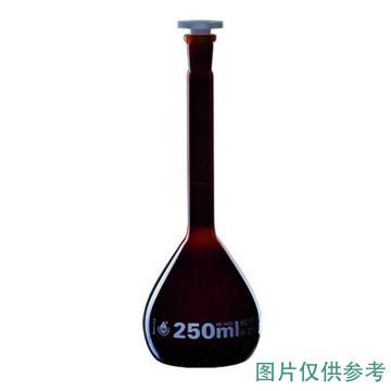 必高/BOECO 琥珀色棕色玻璃容量瓶，LMS 61319968DP 八角塑料塞，1000ml 售卖规格：1个