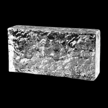 哈德威 玻璃砖，双面冰晶50*100*200mm 每25块配一支高透水晶胶 售卖规格：25块/包