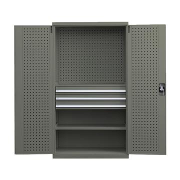 盛悦欣美 重型置物柜，工业灰色,1000×500×1800mm 有挂板内三抽三层 售卖规格：1个