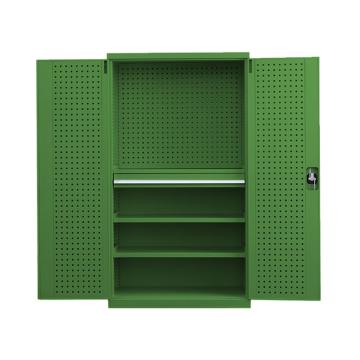 盛悦欣美 重型置物柜，橄榄绿色,1000×500×1800mm 有挂板内一抽四层 售卖规格：1个