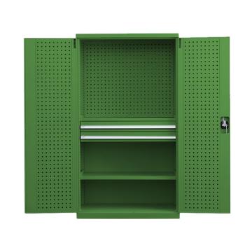 盛悦欣美 重型置物柜，橄榄绿色,1000×500×1800mm 有挂板内二抽三层 售卖规格：1个