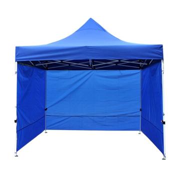 京路发 四角折叠伸缩帐篷，烤漆加厚钢架，加密牛津布，JLF-ZD-3W蓝色3*3*2.1（顶高）m 三周带围布 售卖规格：1顶