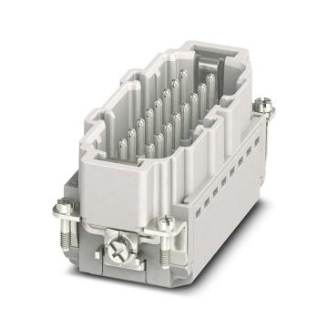 菲尼克斯 重载连接器 触点插芯，HC-B16-I-PT-M，1407732，针式 16+PE芯，直插式连接