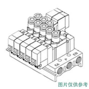 SMC 3通阀可与5通阀混合集装的形式，SY513-5GD-C6 直接配管型 售卖规格：1个