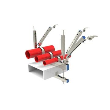 玉阶 电镀锌组合门型双向抗震支架，HT3PB-T+L,3管 售卖规格：1套