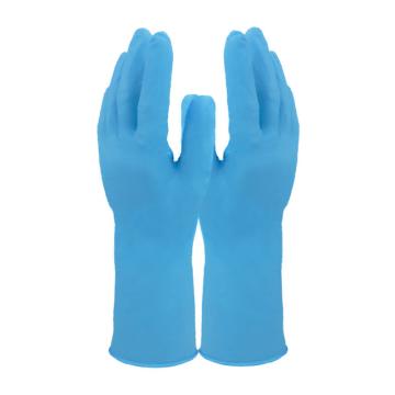 Raxwell 一次性丁腈手套，12寸加长型，无粉，蓝色，XL码，100只/盒