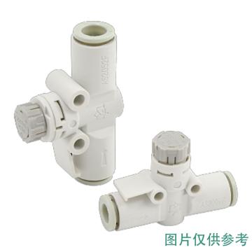 谦华智科 PU直通型可调式气动流量控制阀（带锁定），S-AS2052F-06A 塑料 售卖规格：1个