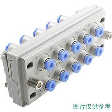 SMC 长方形多管对接式插座，KDM20S-06 售卖规格：1个