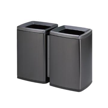 月桐 不锈钢方形分类垃圾桶，YFT-02B 售卖规格：1个