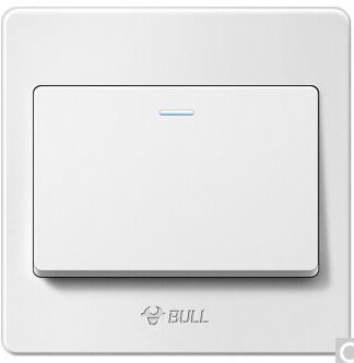 公牛BULL G06系列面板开关 一开单控，86型白色暗装，G06K111C