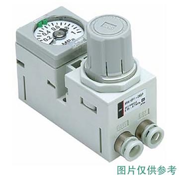 SMC 小型集装式减压阀，ARM10F1-06GP-1 单体式,正面手轮型 售卖规格：1个