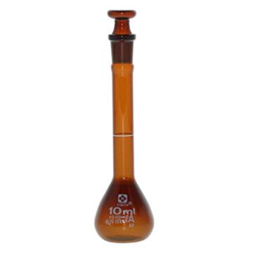 柴田科学/SIBATA 容量瓶，6-241-02-57 10ml，附中文校准证书，茶色，高精度 售卖规格：1个