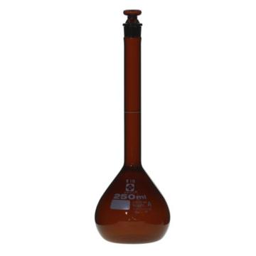 柴田科学/SIBATA 容量瓶，6-241-08-57 250ml，附中文校准证书，茶色，高精度 售卖规格：1个