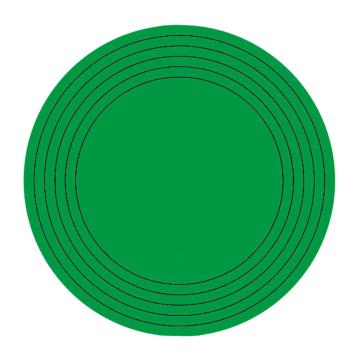 帛拉 仪表盘上下限标识 直径150mm（整圆）绿色，BL00242 售卖规格：10张/包