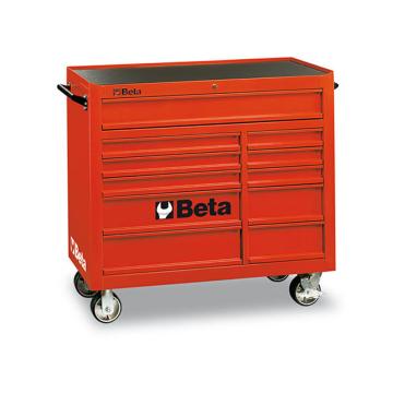 百塔/Beta C38 R-11抽屉大型工具车，38000002 红色 售卖规格：1台