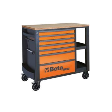 百塔/Beta RSC24L/7-O-7抽屉和侧工作面工具车，24004371 橙色 售卖规格：1台