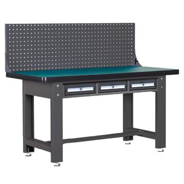 锴源 重型工作台，复合桌面，工业灰，平三抽，单挂板，尺寸（mm）:1500×750×1250 不含安装 售卖规格：1台