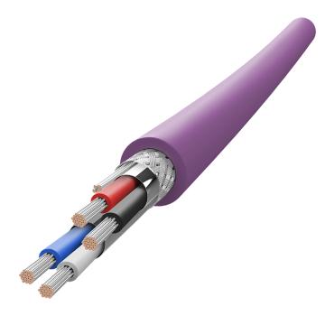 兆龙 工业PVC屏蔽总线，ZL5103012 紫色，50米 DeviceNet 2x24WAG+2x22AWG 紫色，50米 售卖规格：50米/根