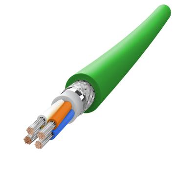 兆龙 工业以太网PUR屏蔽拖链百兆网线，ZL5201026 绿色，100米 PROFINET TYPE C 4x22AWG/19 绿色 售卖规格：100米/根