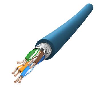 兆龙 超五类工业以太网PVC屏蔽千兆网线,CAT5e SF/UTP 4x2x26AWG/7 蓝-PVC，100米