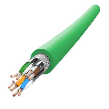 兆龙 工业以太网PUR屏蔽万兆网线，ZL5204143 绿色，100米 CAT6A S/FTP 4x2x26AWG/7 绿色 售卖规格：100米/根