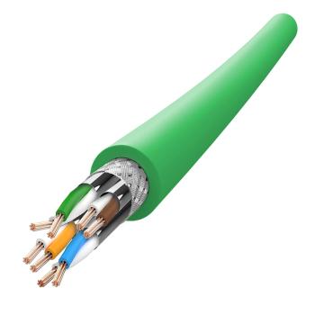 兆龙 工业以太网PUR屏蔽万兆网线，ZL5204143 绿色，20米 CAT6A S/FTP 4x2x26AWG/7 绿色 售卖规格：20米/根