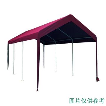 安赛瑞 户外遮阳防雨棚，四面带围布酒红，宽2.8米x长4米，460083 售卖规格：1顶