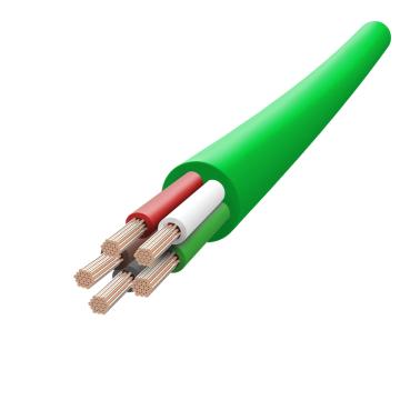 兆龙 工业PVC拖链电缆，ZL5411293 绿色，100米 411 5x0.3mm² 绿色，100米 售卖规格：100米/根