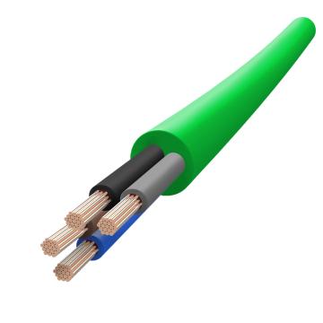 兆龙 工业PVC拖链电缆，ZL5411299 绿色，50米 411 4x0.5mm² 绿色，50米 售卖规格：50米/根