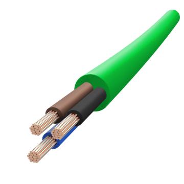 兆龙 工业PVC拖链电缆，ZL5411304 绿色，100米 411 3x0.5mm² 绿色，100米 售卖规格：100米/根