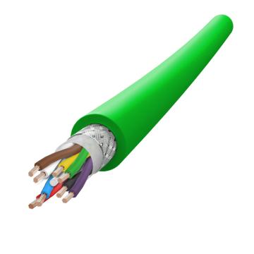 兆龙 工业PVC拖链电缆，ZL5411305 绿色，100米 411 8x0.5mm² 绿色，100米 售卖规格：100米/根