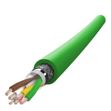 兆龙 工业PVC屏蔽对绞拖链电缆，ZL5416001 绿色，50米 416 CY-TP 3x2x0.3mm² 绿色，50米 售卖规格：50米/根