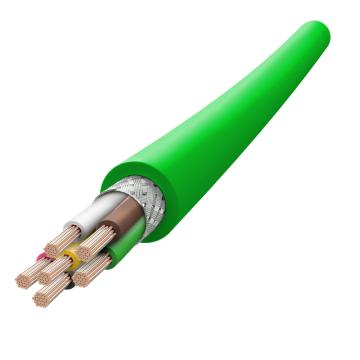 兆龙 兆龙工业PVC屏蔽拖链电缆，ZL5416015 绿色，100米 416 CY 6x0.5mm² 绿色，100米 售卖规格：100米/根
