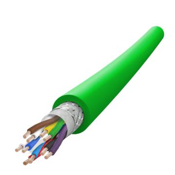 兆龙 兆龙工业PVC屏蔽拖链电缆，ZL5416029 绿色，50米 416 CY 10x0.3mm² 绿色，50米 售卖规格：50米/根