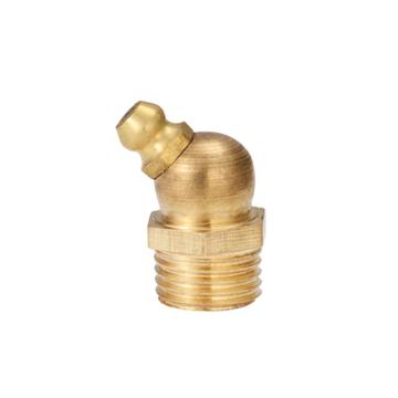 尼威克 铜制塔形45度黄油嘴，G1/8-28-45，斜角45°，黄铜 售卖规格：1个