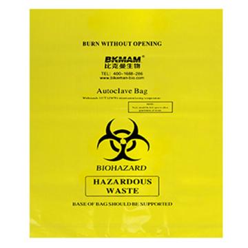比克曼生物 耐高温生物安全袋（PE复合膜材质），黄色，32*38cm，50个/袋，110107005 售卖规格：1袋