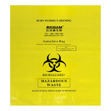 比克曼生物 耐高温生物安全袋（PE复合膜材质），黄色，45*50cm，110107009 50个/袋 售卖规格：1袋