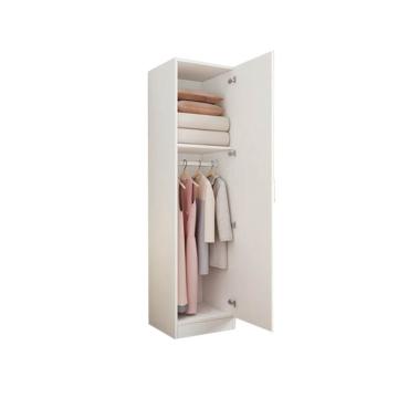 臻远 简约木质小型单开门衣柜，ZY-MZYG-8 1700*400*400 暖白色 售卖规格：1个