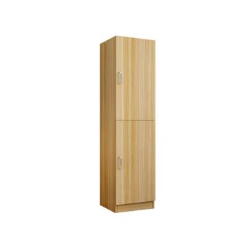 臻远 简约木质小型单开门衣柜，ZY-MZYG-2 浅胡桃上下门 400*400*1700 售卖规格：1个