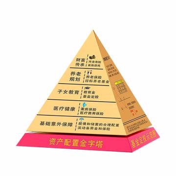 安赛瑞 金字塔展示牌，18cm旋转木质定制款，701762 售卖规格：1个