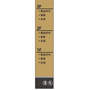 粤全识 电梯楼层指引楼层信息，550mm×50mm 售卖规格：1个