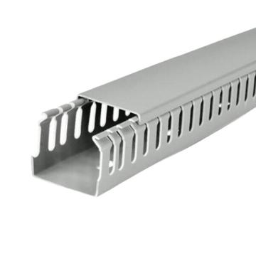 德力西/DELIXI 60×80配线槽，PXC6080SGZD 银灰色 正料2米 售卖规格：18根/箱