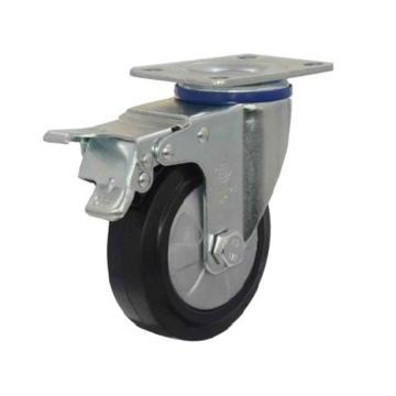 申牌 万向刹车轮，20A5B-1045 4寸 黑色橡胶  轮宽32mm 售卖规格：1个
