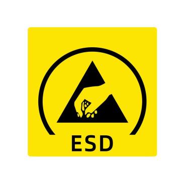安赛瑞 ESD静电防护标签，2×2cm英文款，10枚装，2K00058 售卖规格：1包